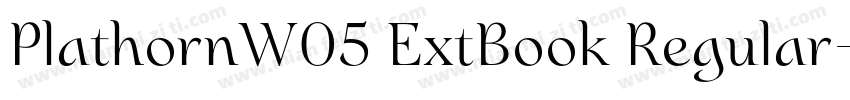 PlathornW05 ExtBook Regular字体转换